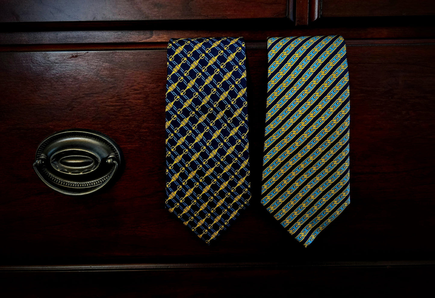 100% Italian Silk Tie - Handmade in Italy - WCHB - Watchband Design - Navy