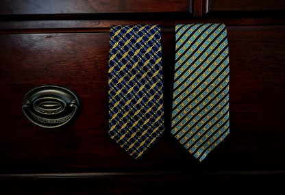 100% Italian Silk Tie - Handmade in Italy - WCHB - Watchband Design - Navy