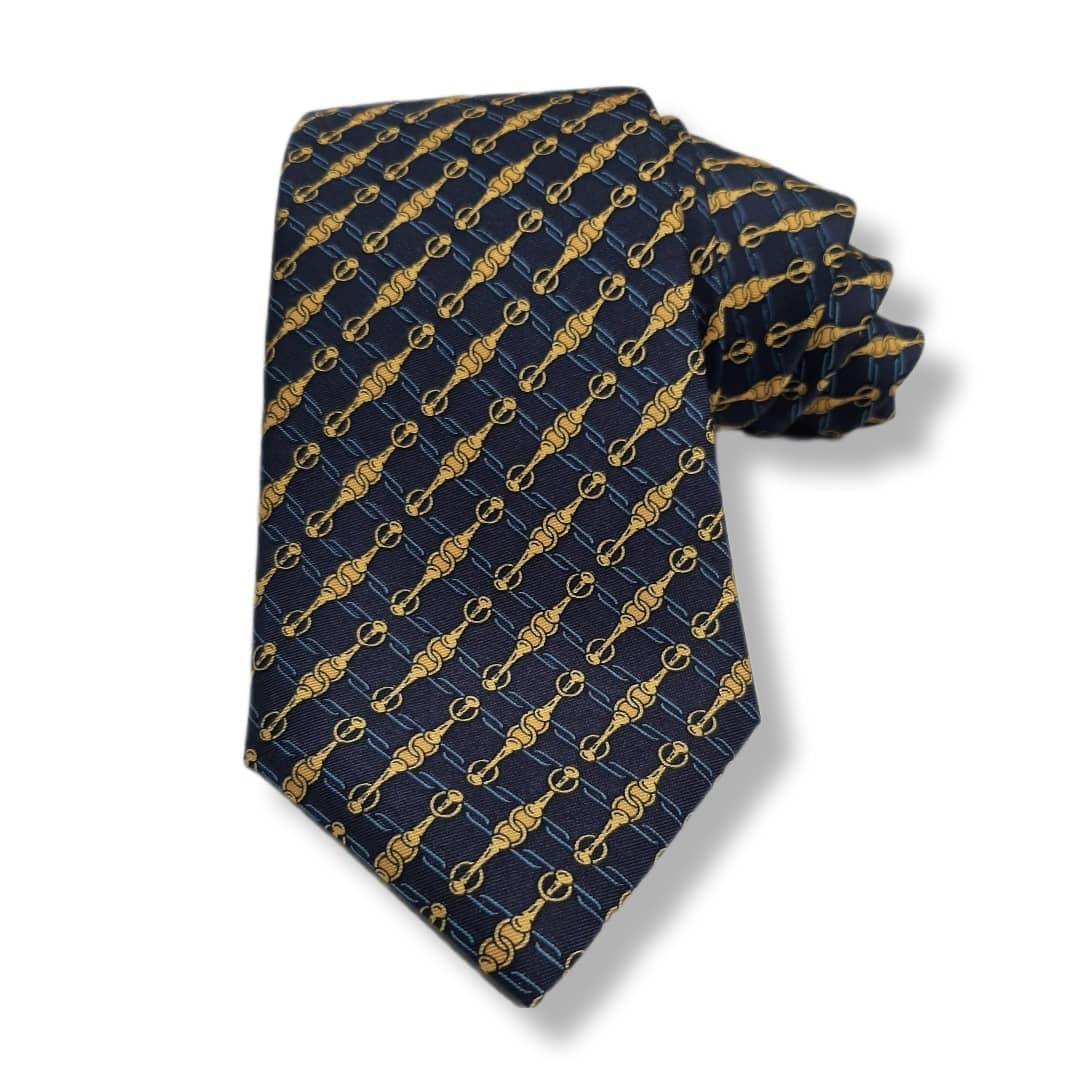 100% Italian Silk Tie - Handmade in Italy - Vintage Key - CM8