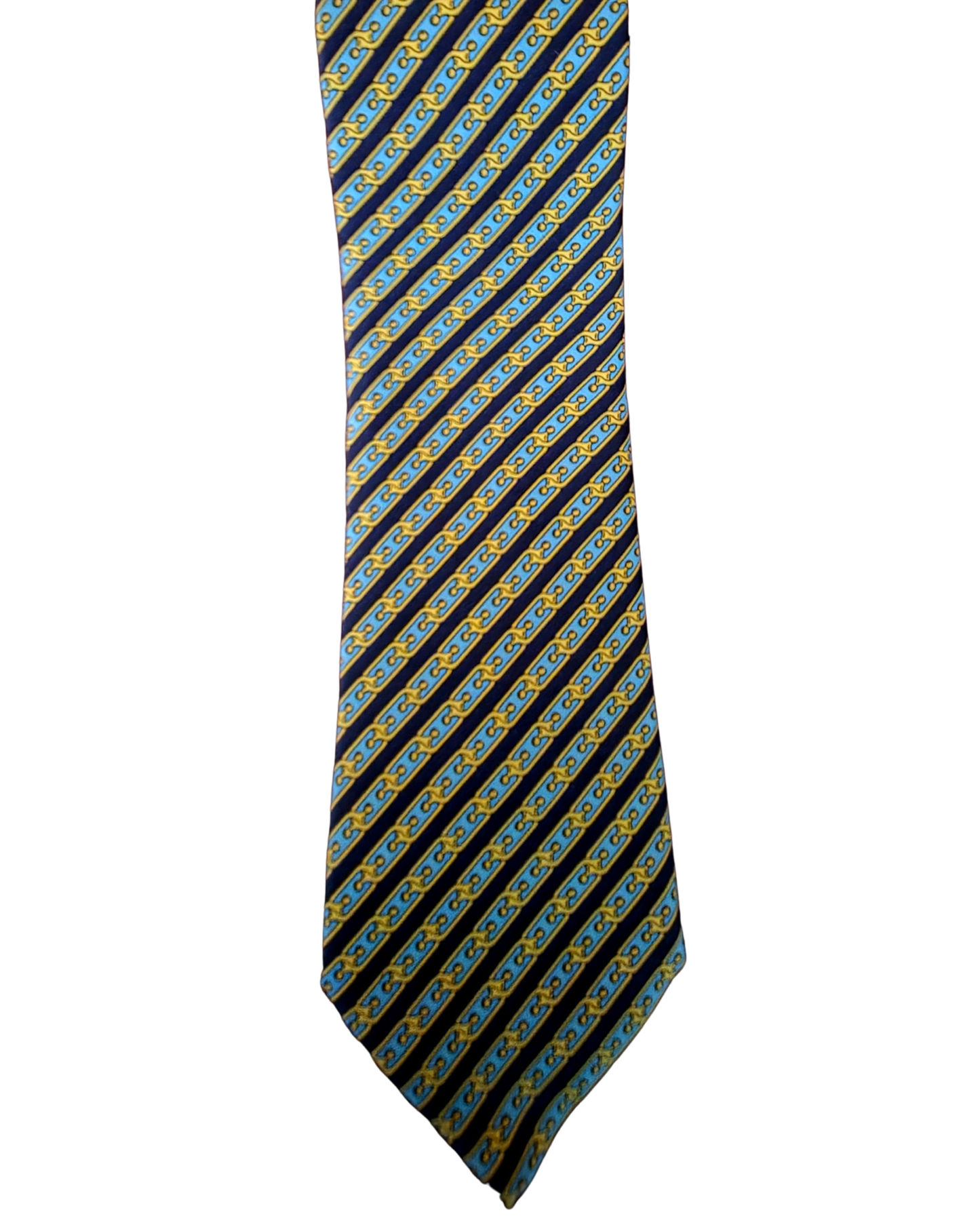 100% Italian Silk Tie - Handmade in Italy - WCHB - Watchband Design - Navy